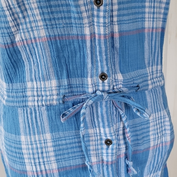 Hatley Gemma Storm Plaid Cotton Button-front Dress - Picture 2 of 9